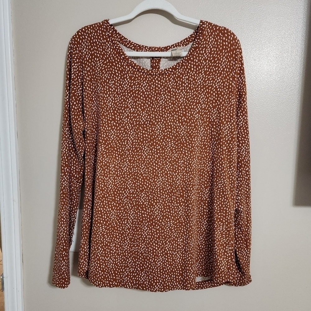 Duluth Trading Pima Cotton Willow Knit Long Sleeve Top, sz L